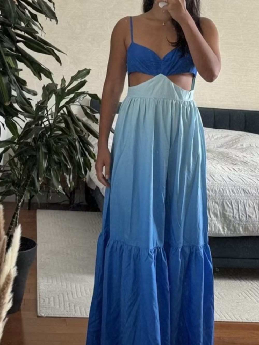 Commense Blue Ombre Maxi Dress Size Medium - Picture 8 of 9
